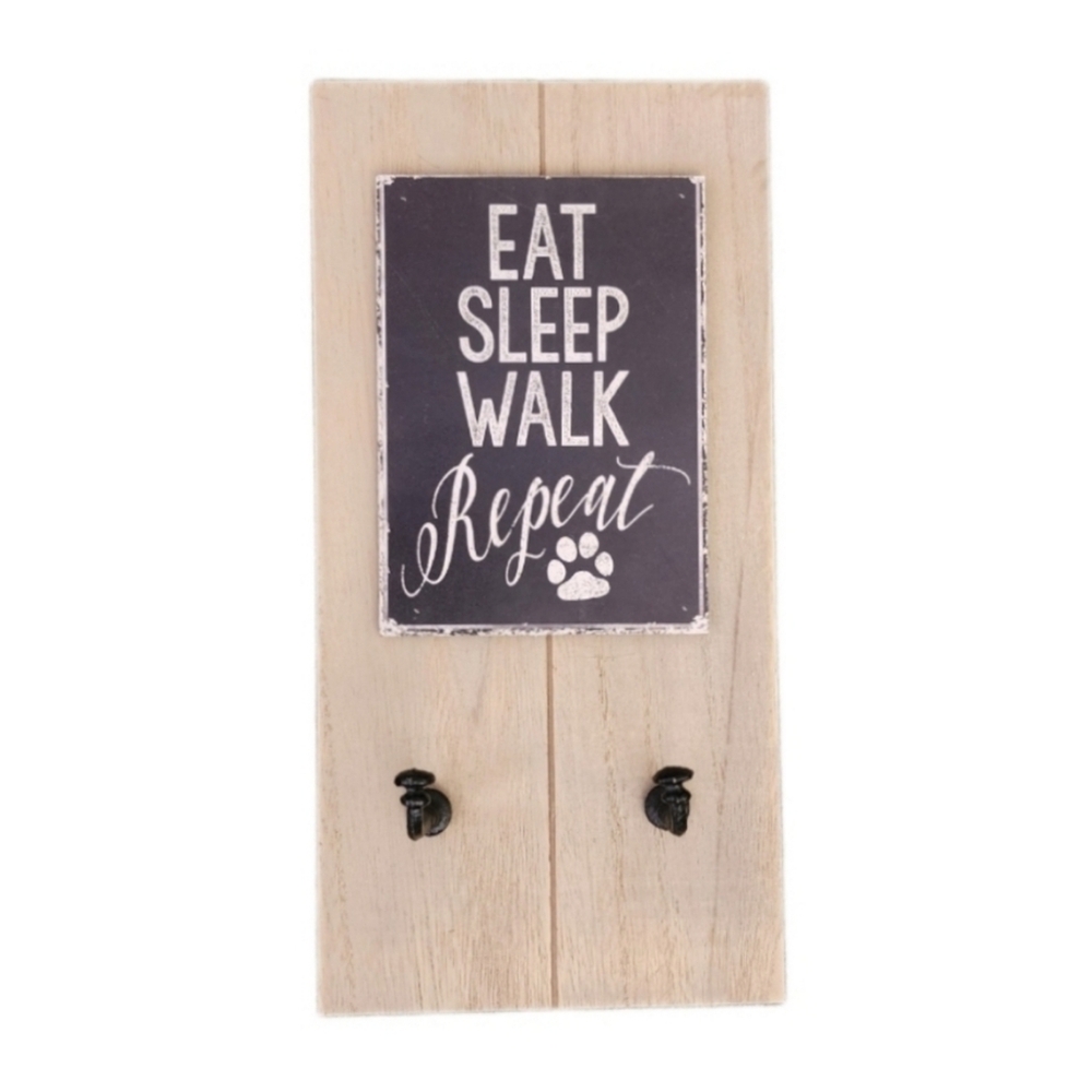 Pet Leash Hanger by Kirklands Eat Sleep Repeat Tan Size OS - Picture 11 of 12